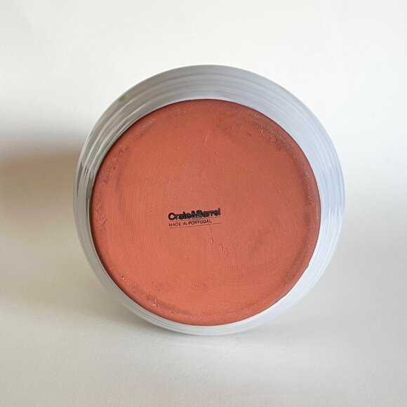 Crate & Barrel Tall White Dot Circle Small Neck Geometric Vase 13" - Picture 11 of 12